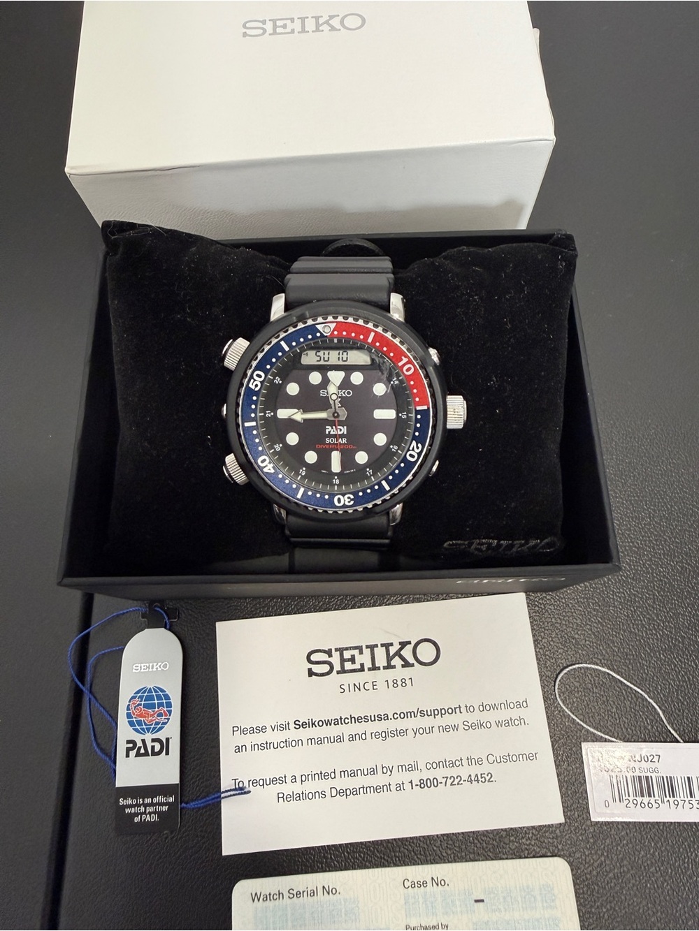 SEIKO Prospex Solar Arnie Re-Issue PADI Edition SNJ027P1